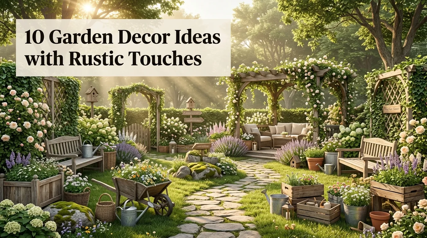 10 Garden Decor Ideas with Rustic Touches