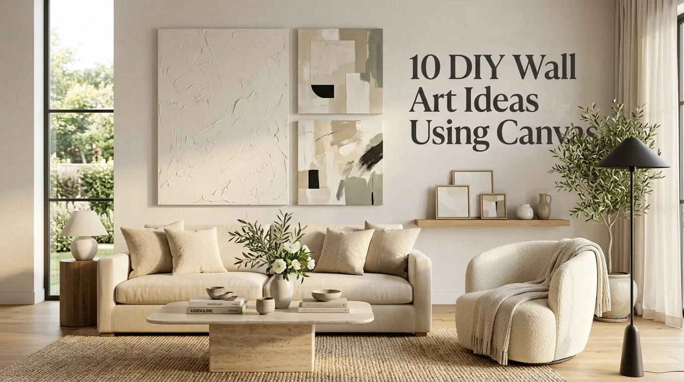 10 DIY Wall Art Ideas Using Canvas