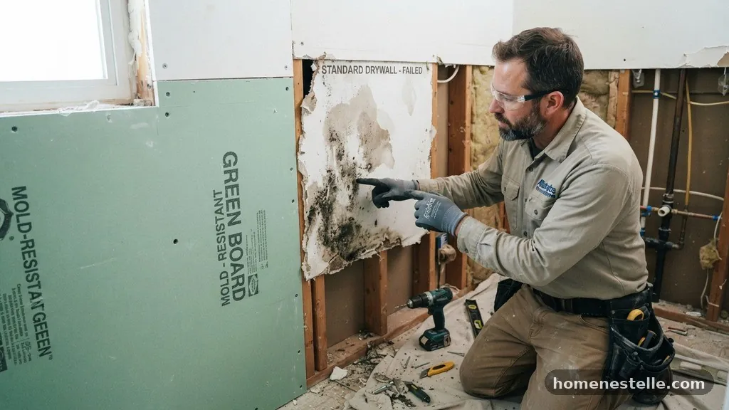 Evaluating the Risks of Using Standard Drywall - Replacing Bathroom Mold-Resistant Green Board vs Standard Drywall Panels
