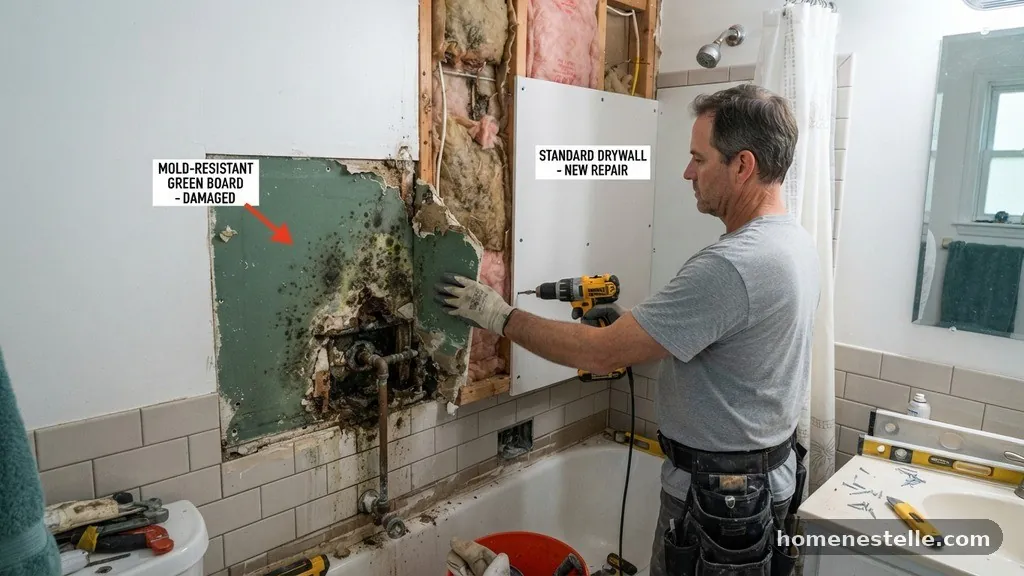 Identifying Signs of Existing Wall Damage - Replacing Bathroom Mold-Resistant Green Board vs Standard Drywall Panels