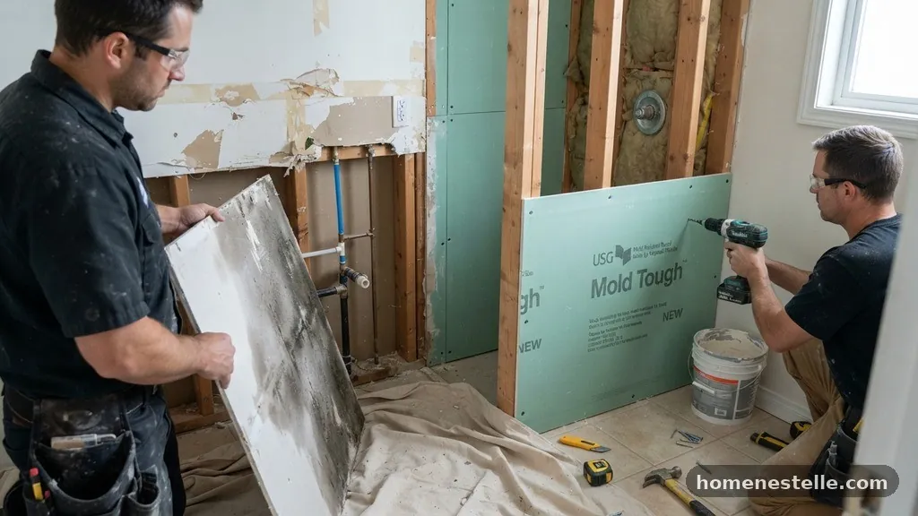 Replacing Bathroom Mold-Resistant Green Board vs Standard Drywall Panels