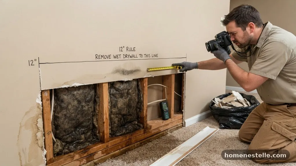The Importance of Proper Documentation - How Much Drywall Should Be Removed Above a Flood or Baseboard Leak (12