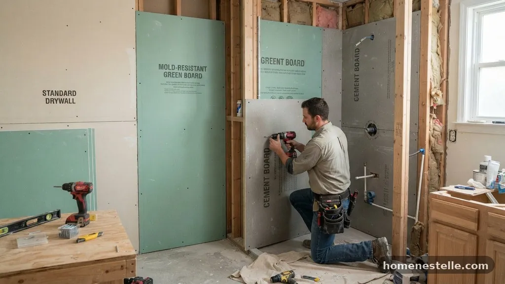 The Role of Cement Board in Shower Surrounds - Replacing Bathroom Mold-Resistant Green Board vs Standard Drywall Panels