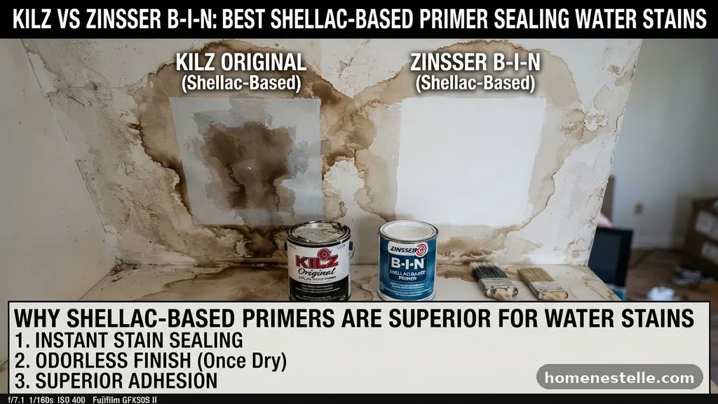 Why Shellac-Based Primers Are Superior for Water Stains - Kilz vs Zinsser B-I-N: Best Shellac-Based Primer for Sealing Water Stains